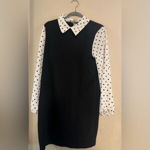 Stylish Black and White Polka Dot Kids Dress